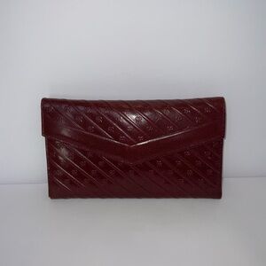 Mundi Burgundy Leather Clutch Wallet